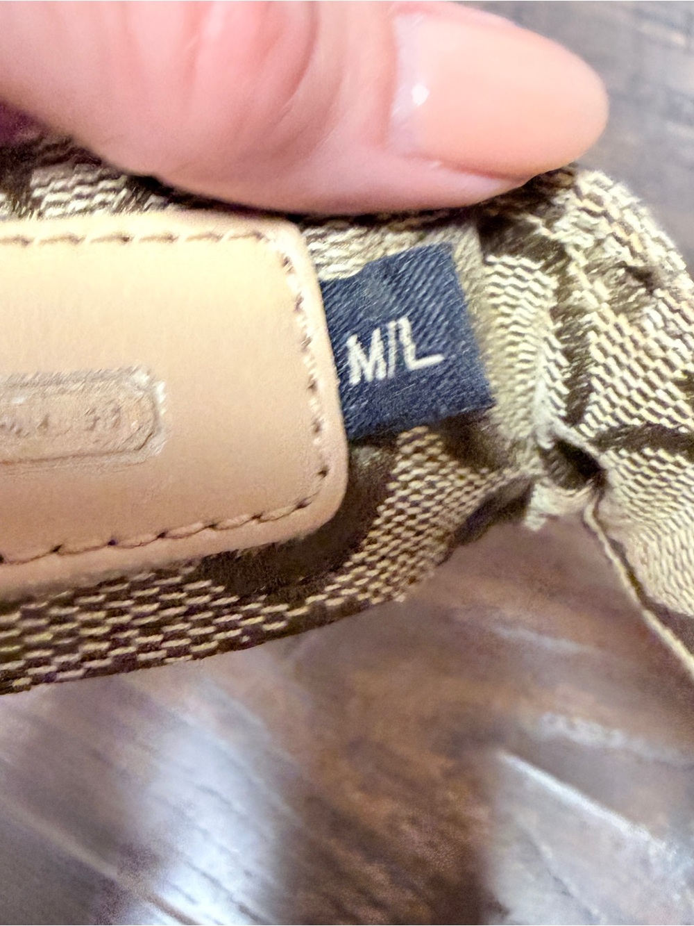 COACH MONOGRAM LOGO KHAKI VISOR - Picture 5 of 5
